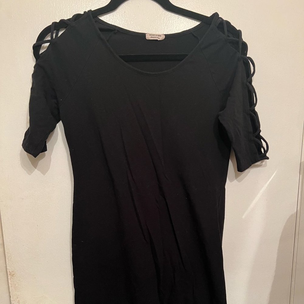 Black Dress with shoulder cutouts